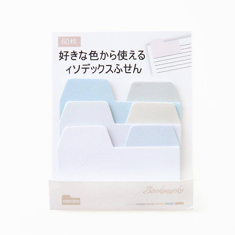 60 Blatt Aquarell-Farbverlauf, japanische Haftnotizen, Notizblock, Büroplaner, Aufkleber, Papier, Schreibwaren, Schulbedarf grau von Joom DACH