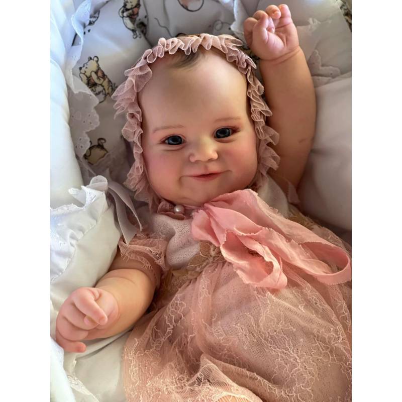 60 CM 3D Farbe Haut Silikon Reborn Baby Spielzeug Puppe Mit Blutgefäße Für Mädchen Kunst Bebe Lebensechte Handgemachte Kleinkind geburtstag Geschenk finished doll von Joom DACH