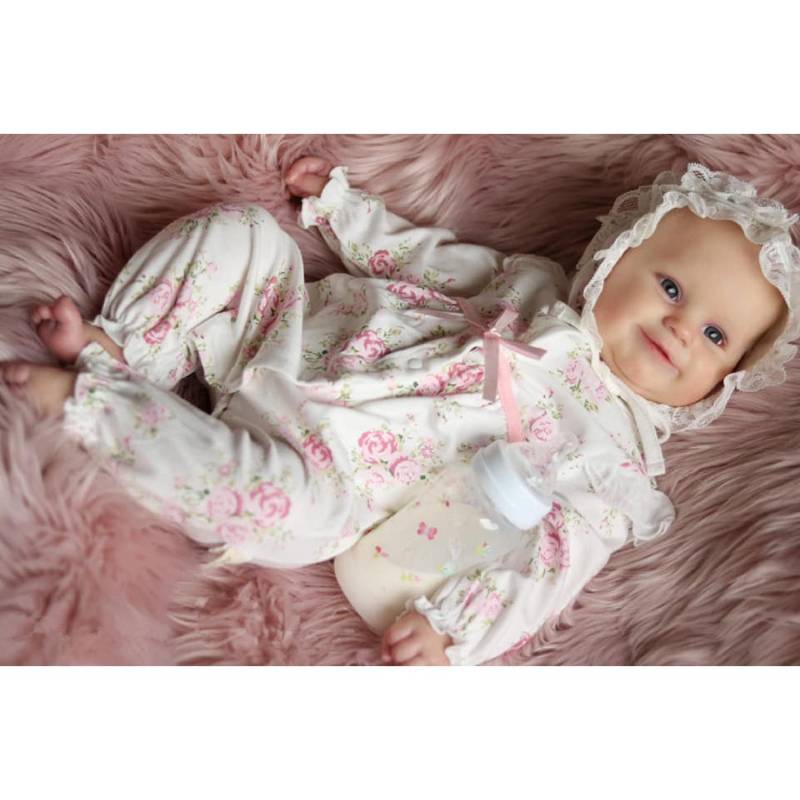 60 CM 3D Farbe Haut Silikon Reborn Mädchen Baby Puppe mit Blutgefäßen Bebe Lebensechte Kunst Handgemachte Kleinkind Geburtstag Spielzeug Finished doll von Joom DACH