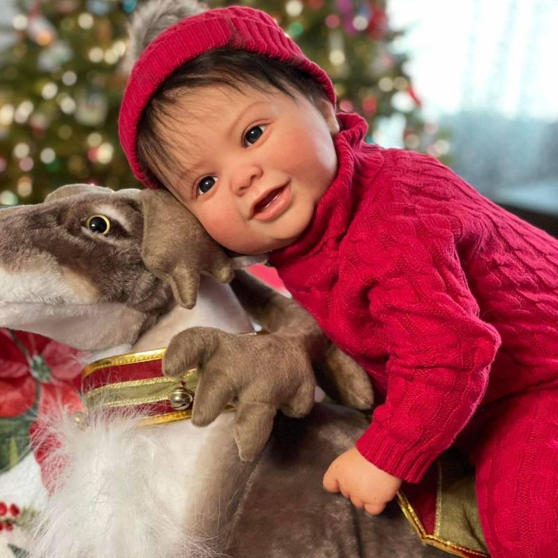 60 CM 3D-Paint Haut Weiche Silikon Reborn Baby Puppe Für Mädchen Realistische Prinzessin Kleinkind Art Bebe Mit Gefäß Vene wie Echt Finished doll von Joom DACH