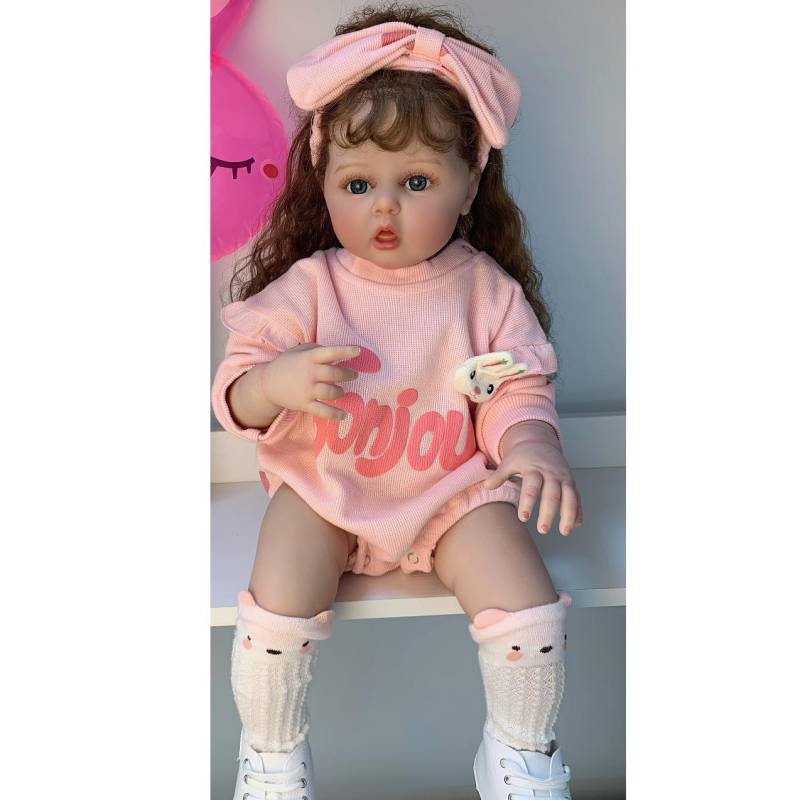 60 CM Reborn Baby Puppe Spielzeug 3D-Malerei Haut Mit Vene Weiche Silikon Für Mädchen Prinzessin Kleinkind Bebe Künstler Sammlung von Joom DACH