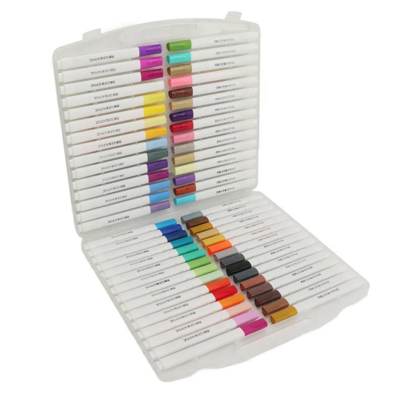 60 Farben Acrylfarbmarker Schnelltrocknend Wasserdicht Acrylstifte für Papier Glas Keramik Kunststoff von Joom DACH