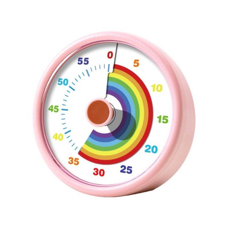 60 Minuten visueller Timer rund/quadratisch Küchentimer Countdown Wecker Kinder Kinder Erinnerung Round-Pink von Joom DACH