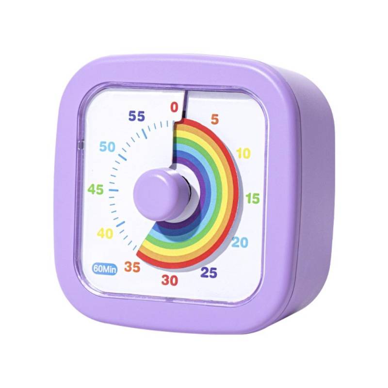 60 Minuten visueller Timer rund/quadratisch Küchentimer Countdown Wecker Kinder Kinder Erinnerung Square-Purple von Joom DACH