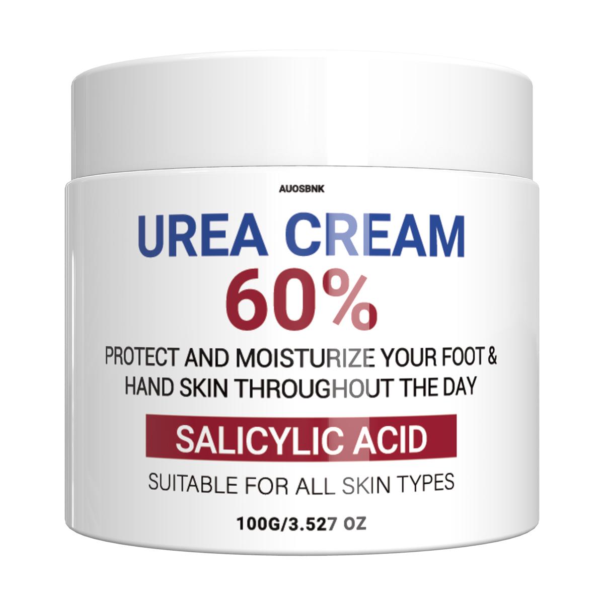 60% Urea-Creme, Urea-Fuß- und Handcreme, Zieht schnell ein, Nicht fettend, Sicher für empfindliche Haut, Urea-Feuchtigkeitscreme für extrem trockene Haut-100G von Joom DACH