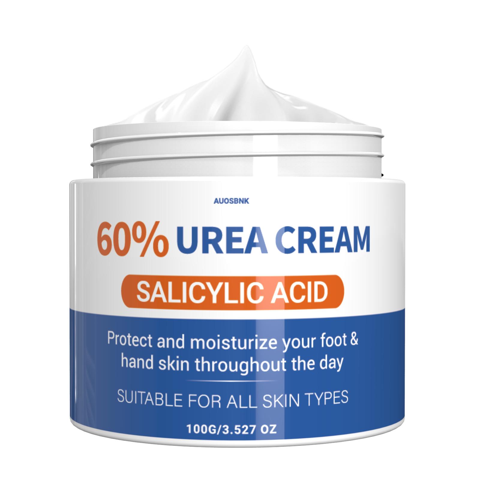 60% Urea-Creme, Urea-Fuß- und Handcreme, Zieht schnell ein, Nicht fettend, Sicher für empfindliche Haut, Urea-Feuchtigkeitscreme für extrem trockene Haut-100G von Joom DACH