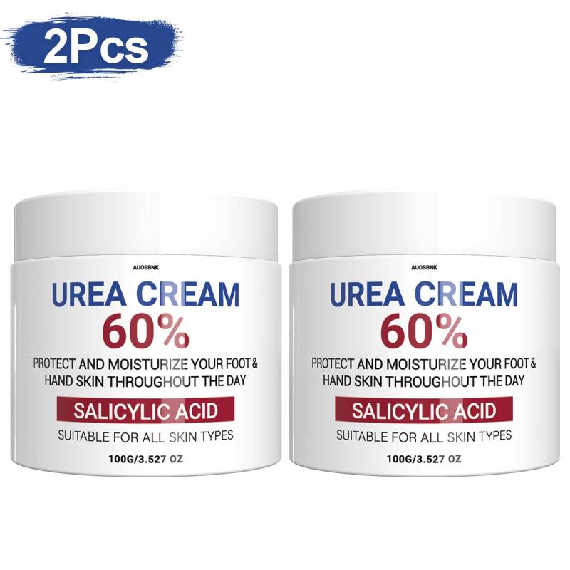 60% Urea-Creme, Urea-Fuß- und Handcreme, Zieht schnell ein, Nicht fettend, Sicher für empfindliche Haut, Urea-Feuchtigkeitscreme für extrem trockene Haut-100G von Joom DACH