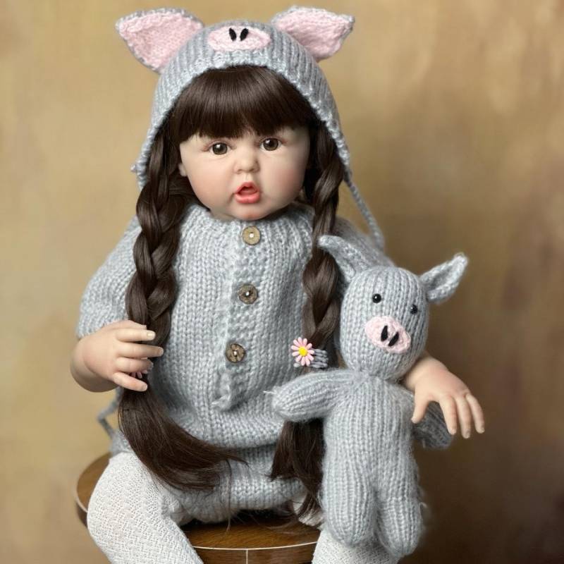 60 cm Weichem Silikon Wie Echte Reborn Baby Vinyl Puppe Prinzessin Kleinkind Babys Spielzeug Kind weihnachtsgeschenk Mädchen Spielhaus Boneca same as picture von Joom DACH