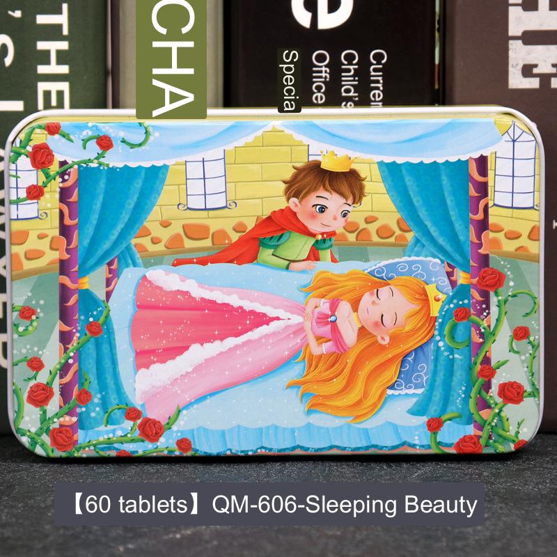 60-teiliges Eisenbox-Holzpuzzle, Cartoon-Cartoon-Flachpuzzle, Puzzle-Version, Früherziehung, Lernspielzeug für Kinder von Joom DACH