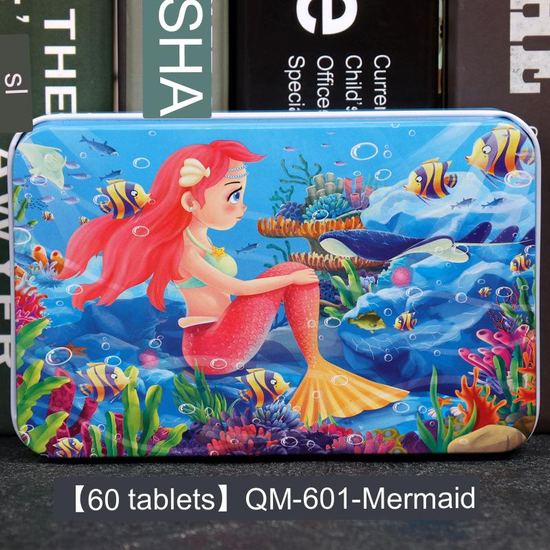 60-teiliges Eisenbox-Holzpuzzle, Cartoon-Cartoon-Flachpuzzle, Puzzle-Version, Früherziehung, Lernspielzeug für Kinder von Joom DACH