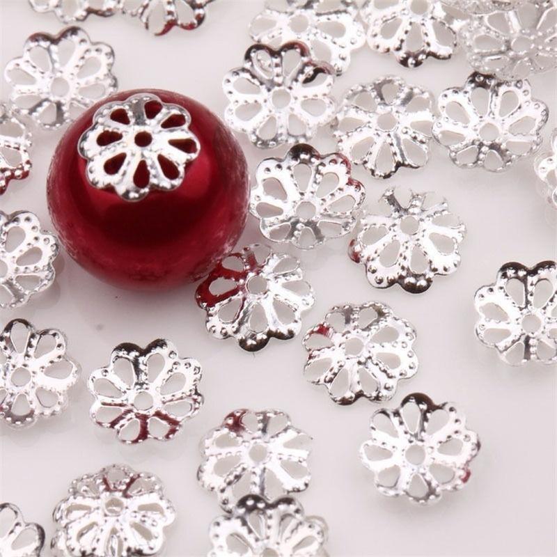 600 Stück/Lot filigrane Perlenkappen, Blumen-Endkappen für DIY-Schmuckherstellung, Bastelbedarf 1lot elfenbein von Joom DACH