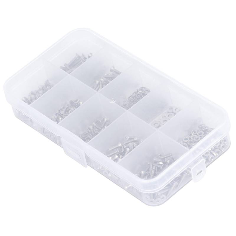 600 Stück Edelstahl Senkkopf Innensechskantschrauben Sechskantmuttern Unterlegscheiben Sortimentsset von Joom DACH