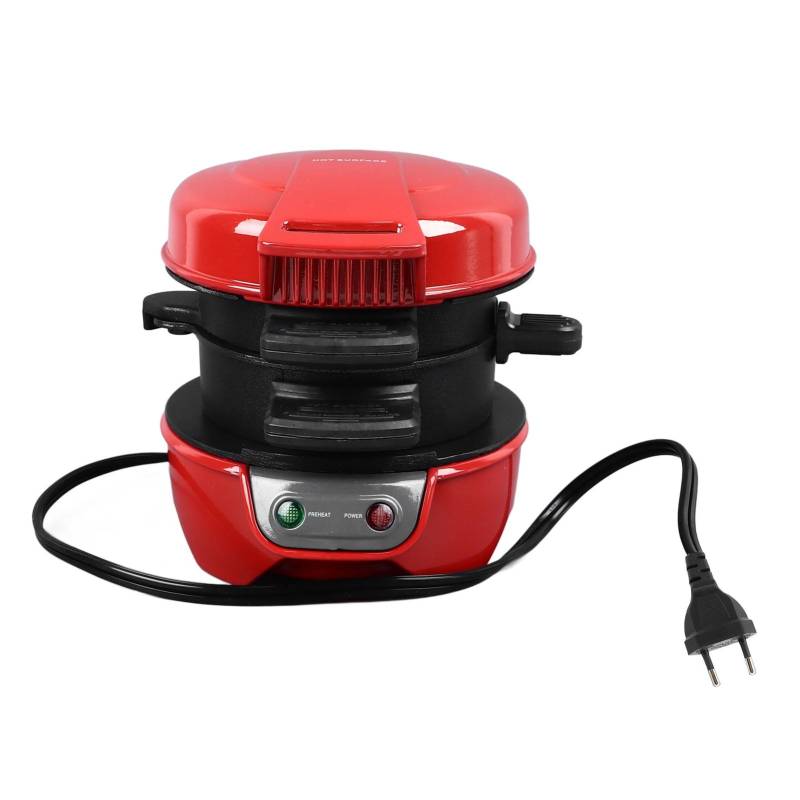 600W Frühstücks-Sandwichmaker mit Eierkocher-Werkzeug Aluminium Leicht zu reinigender, antihaftbeschichteter Frühstücksmaker L von Joom DACH