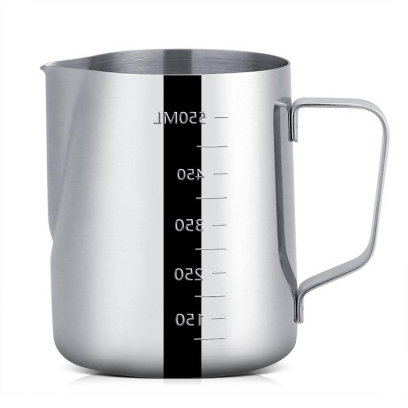 600ml Edelstahl Milchaufschäumkännchen Espresso Kaffeetasse Becher mit Messskala von Joom DACH