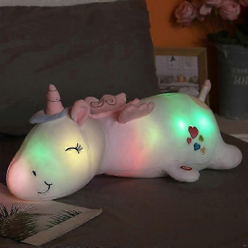 60cm Cute Glowing Led Light Unicorn Plush Toys Lovely Luminous Animal Unicorn Pillow Stuffed Dolls For Children Kids Xmas Gifts weiß von Joom DACH