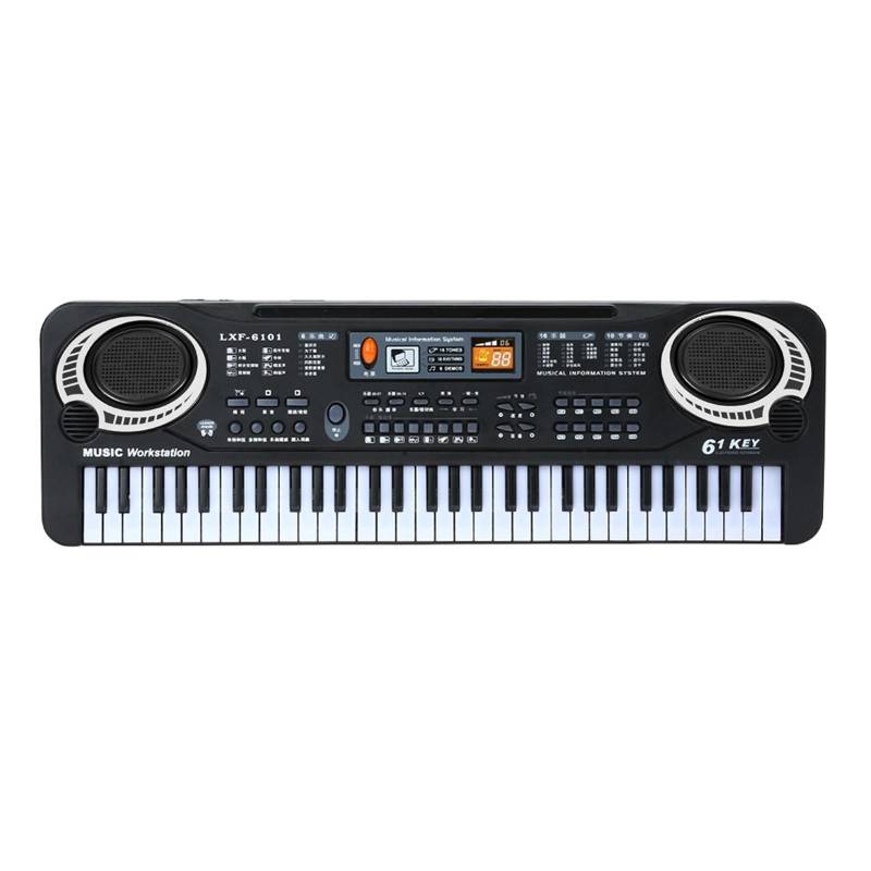 61 Tasten Schwarz Digitale Musik Elektronische Tastatur Tastatur E-Piano Kinder Geschenk Musikinstrument EU Plug von Joom DACH