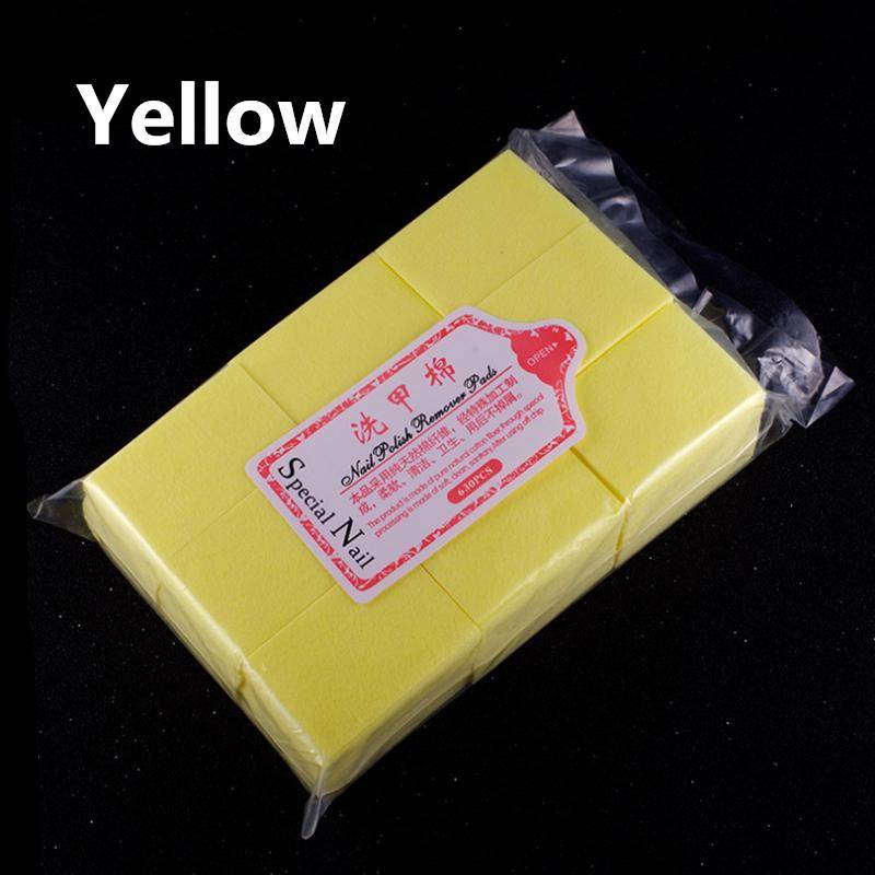 630 Stück Nagellackentferner-Pads, fusselfreie Tücher, Servietten, Maniküre, flüssiges Papier, Cutton gelb von Joom DACH