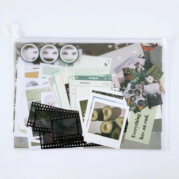64 Stück/Packung Vintage Scrapbooking Material Set Aufkleber Ästhetische Washi Tape Planer Dekoration für Junk Journal Supplies von Joom DACH