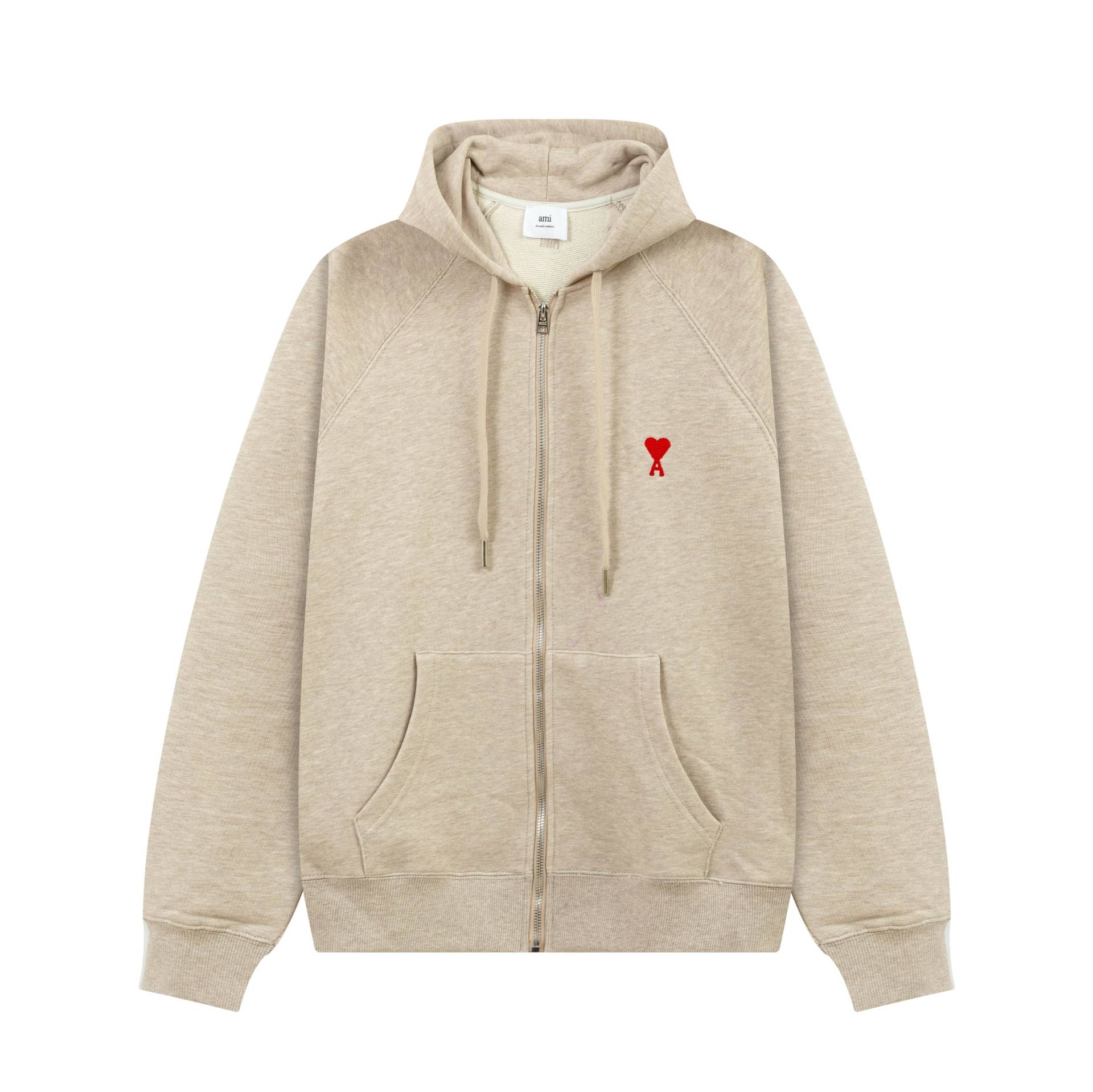 651 AMI Neue Herbst- und Winterprodukte, Neues Farbschema, Kleines Herz Schultereinsatz Herren Kapuzen-Reißverschluss-Cardigan Sweatshirt XL von Joom DACH