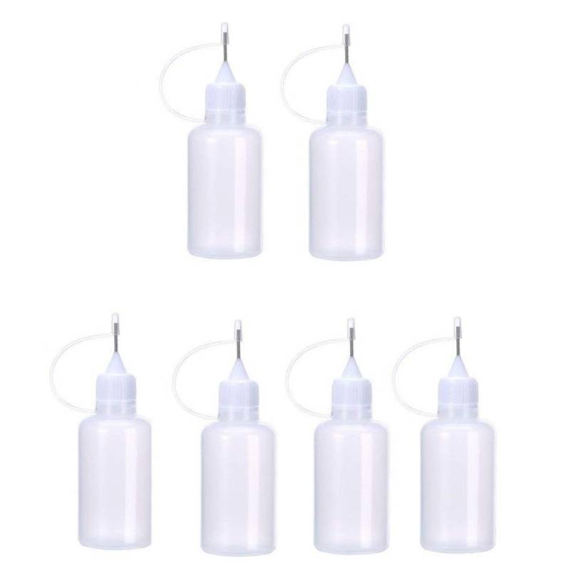 6Pcs 30ml Nadelspitze Kleber Flasche DIY Papier Kunst Quilling Werkzeug Flasche Nadel Flasche Applikator von Joom DACH