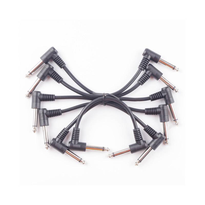 6Pcs Gitarre Patch Kabel 7 Zoll Gitarre Pedal Kabel 6,35mm Interface Rechten Winkel Typ Anschlüsse 1Pcs 60cm schwarz von Joom DACH