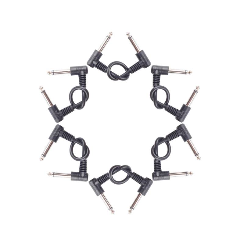 6Pcs Gitarre Patch Kabel 7 Zoll Gitarre Pedal Kabel 6,35mm Interface Rechten Winkel Typ Anschlüsse 6Pcs 18cm schwarz von Joom DACH