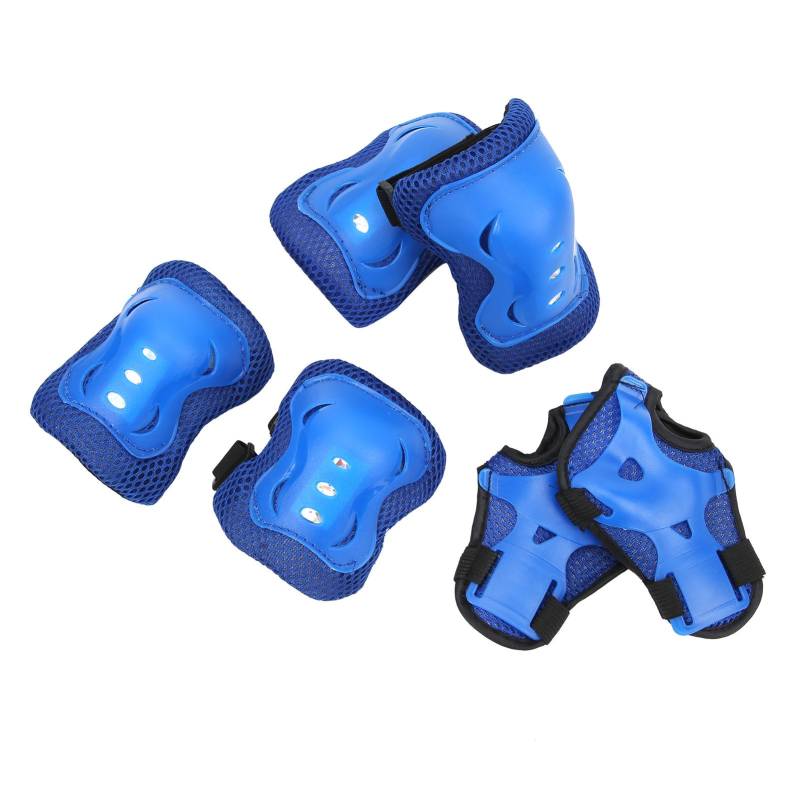 6Pcs Kinder Sicherheit Skateboard Schutzausrüstung Ellenbogenschützer Handgelenkschutz Radfahren Knie ProtectorBlue blau von Joom DACH