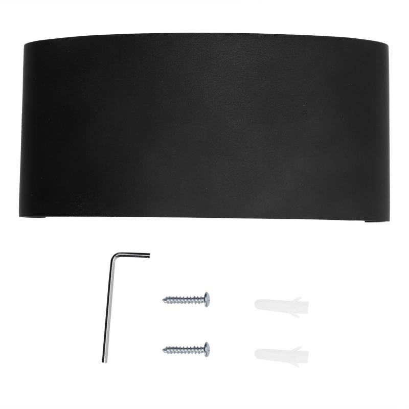 6W LED Wandleuchte Aluminium Schwarz Shell Warmes Licht Up Down Beleuchtung Dekoration Wandleuchte AC85‑265V von Joom DACH