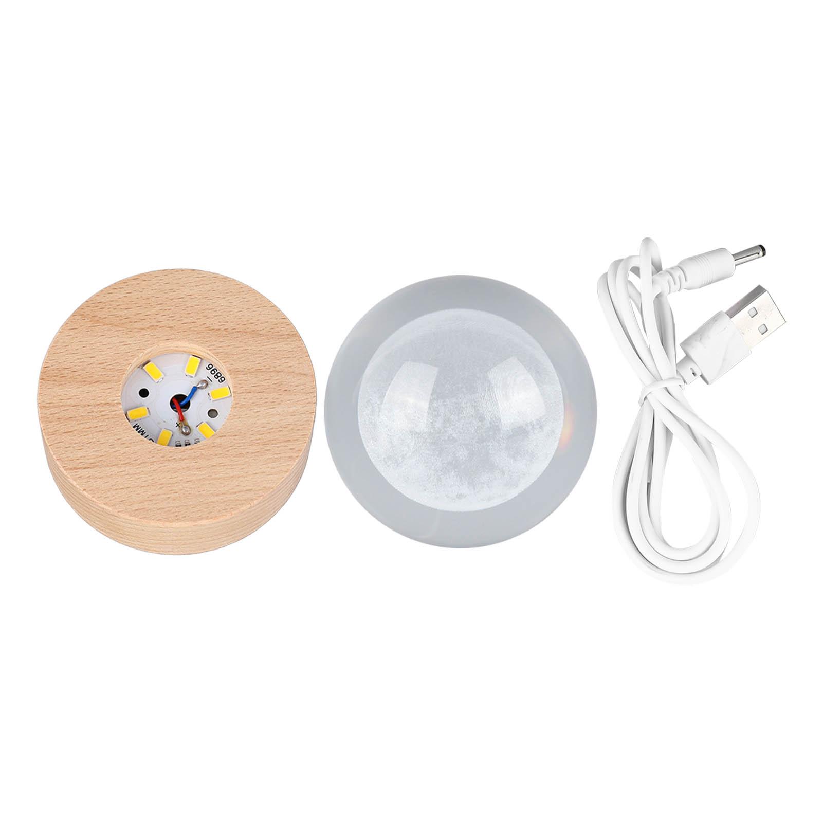 6cm 3D Kristallkugel Leuchtend Klar Skulptur Rund Astronomiekugel Miniatur Skulpturkugel Nacht von Joom DACH