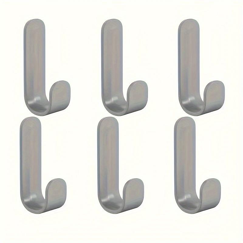 6er-Pack kraftvolle selbstklebende J-Haken – kein Bohren nötig, rostfreie Wand- und Türhaken aus Kunststoff, ideal zur Aufbewahrung in der Küche, praktische Aufhänger 6 sticky hooks without punching graue von Joom DACH