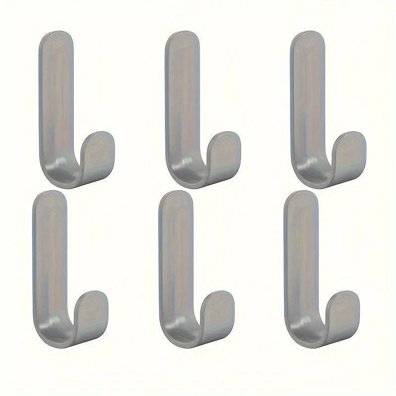 6er-Pack kraftvolle selbstklebende J-Haken – kein Bohren nötig, rostfreie Wand- und Türhaken aus Kunststoff, ideal zur Aufbewahrung in der Küche, praktische Aufhänger 6 sticky hooks without punching graue von Joom DACH