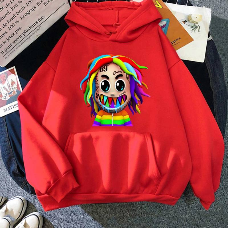 6ix9ine Tekashi69 Neue Kawaii Japanische Casual Harajuku Hoodies Frauen Männer Koreanischen Stil Pullover Weibliche Sweatshirts Kleidung XS von Joom DACH