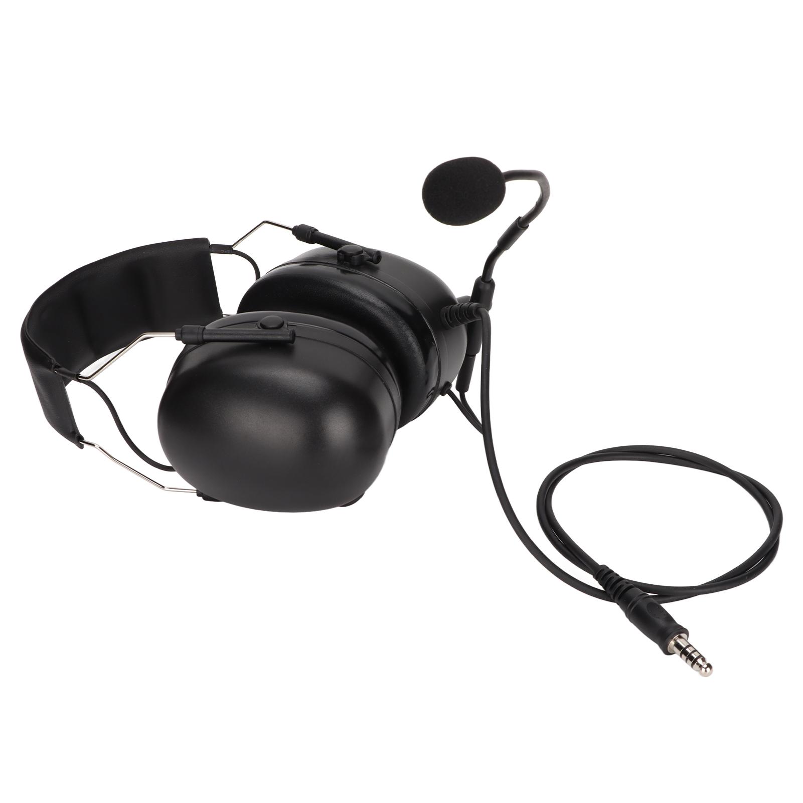 7,1 mm Funkkopfhörer Gehörschutz Geräuschunterdrückung Robuster Kopfhörer mit U94 PTT für Yaesu von Joom DACH
