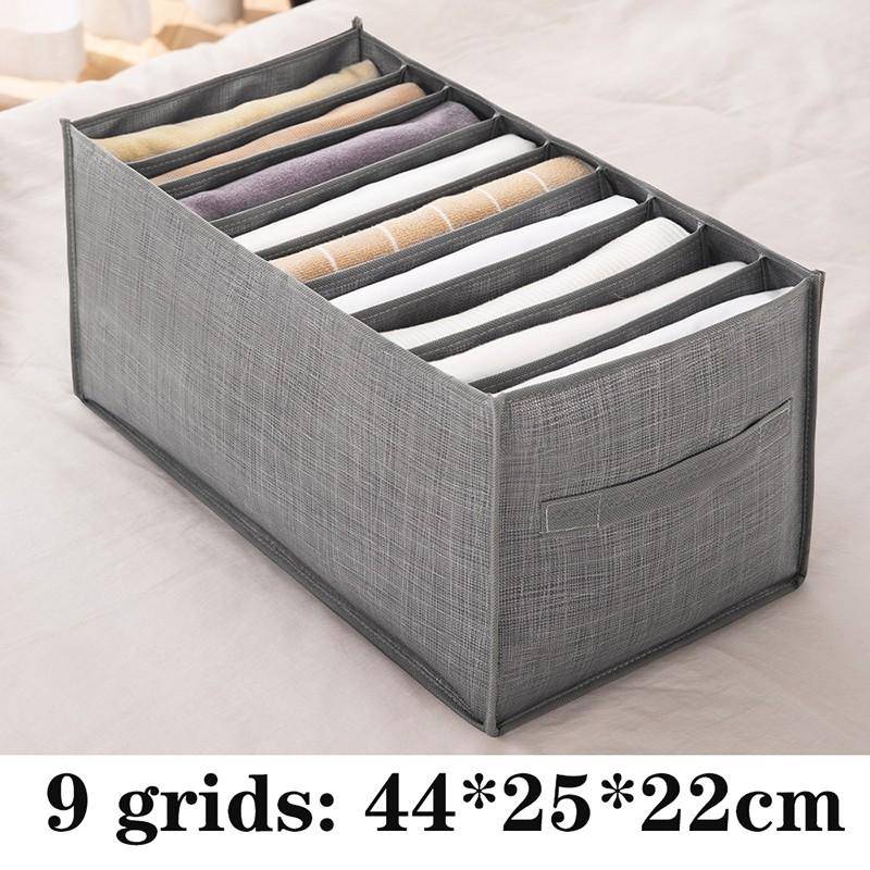 7/9Grids Jeans Aufbewahrungsboxen Closet Organizer Kleiderschrank Trennwände Schublade Organizer Faltbare Unterwäsche Aufbewahrungsbox 9 grids von Joom DACH