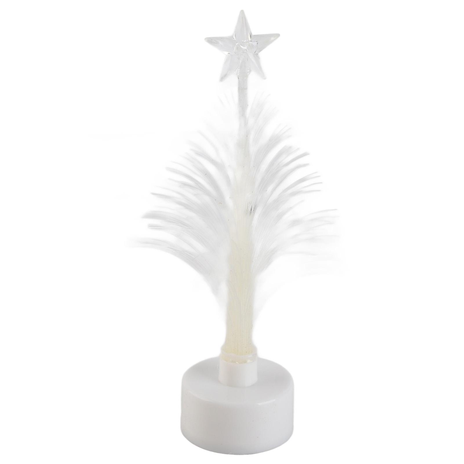 7 Farben Wechselnder Glasfaser Weihnachtsbaum LED Nachtlicht Lampe Schreibtisch Dekolampe Weihnachtsgeschenke von Joom DACH