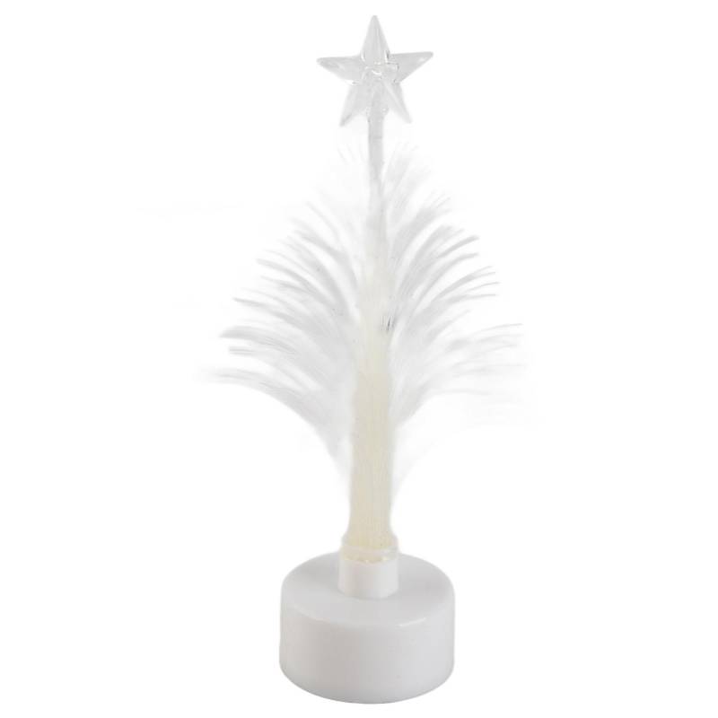 7 Farben Wechselnder Glasfaser Weihnachtsbaum LED Nachtlicht Lampe Schreibtisch Dekolampe Weihnachtsgeschenke von Joom DACH