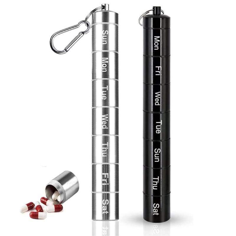 7 Grids Pill Box 7 Tage wöchentlich Pille Fall Medizin Tablet Spender Organizer Splitter Lagerung Organizer Container Wasserdicht silber von Joom DACH