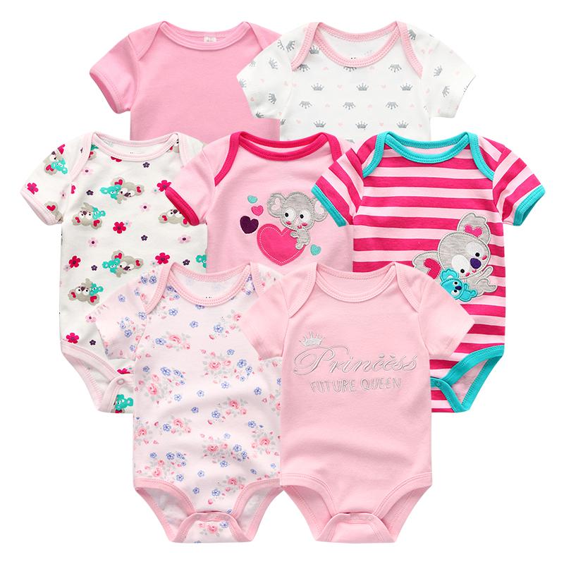 7 Teile/sätze Baby Kleidung Mode Kurzarm Baumwolle Neugeborenes Baby Mädchen Kleidung Cartoon Infantil Strampler Overalls roupas de bebe 12M von Joom DACH