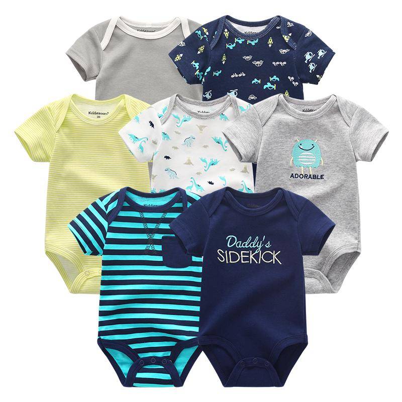 7 Teile/sätze Baby Kleidung Mode Kurzarm Baumwolle Neugeborenes Baby Mädchen Kleidung Cartoon Infantil Strampler Overalls roupas de bebe 12M von Joom DACH