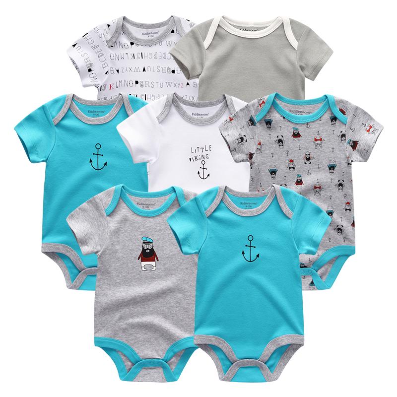 7 Teile/sätze Baby Kleidung Mode Kurzarm Baumwolle Neugeborenes Baby Mädchen Kleidung Cartoon Infantil Strampler Overalls roupas de bebe 12M von Joom DACH