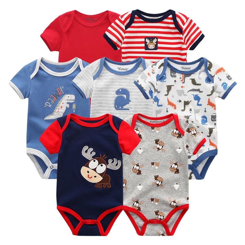 7 Teile/sätze Baby Kleidung Mode Kurzarm Baumwolle Neugeborenes Baby Mädchen Kleidung Cartoon Infantil Strampler Overalls roupas de bebe 12M von Joom DACH