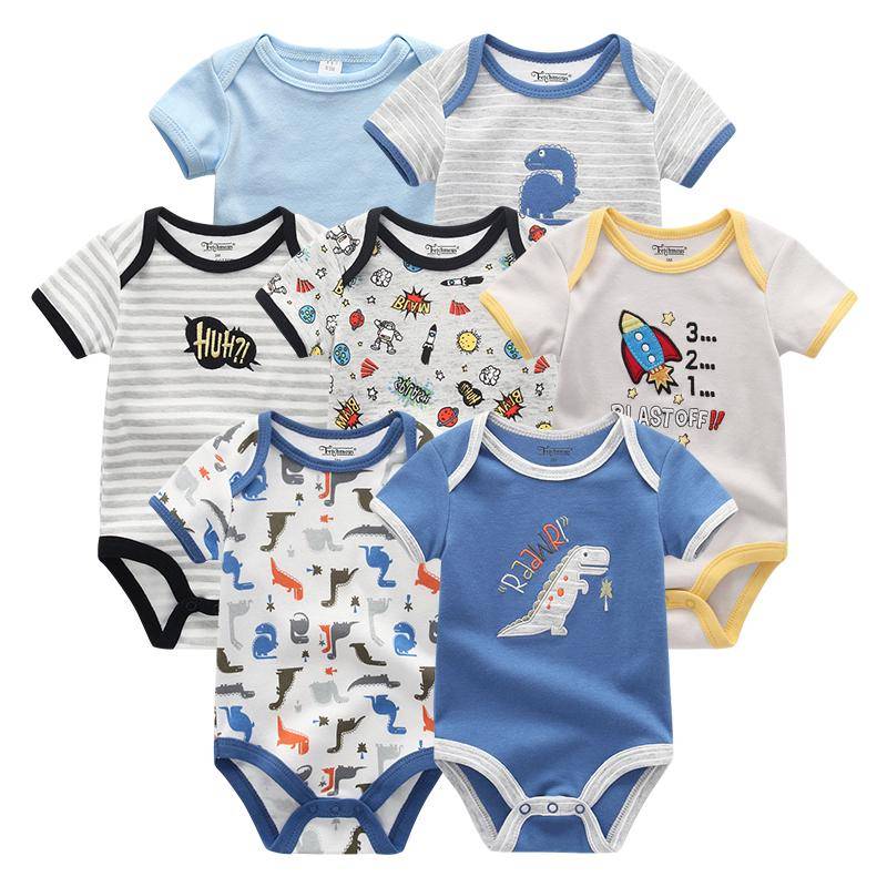 7 Teile/sätze Baby Kleidung Mode Kurzarm Baumwolle Neugeborenes Baby Mädchen Kleidung Cartoon Infantil Strampler Overalls roupas de bebe 12M von Joom DACH