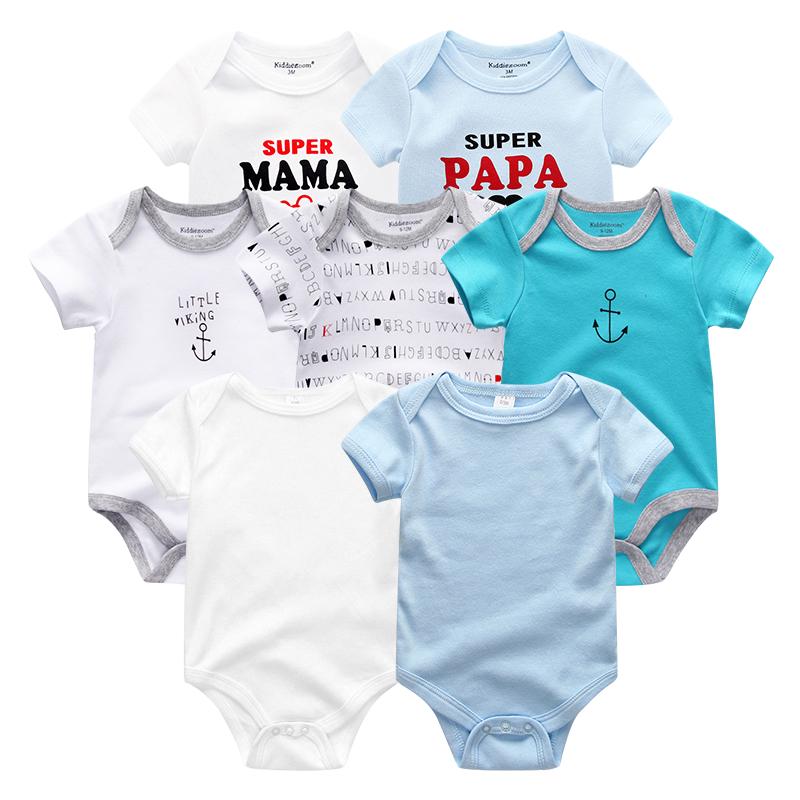 7 Teile/sätze Baby Kleidung Mode Kurzarm Baumwolle Neugeborenes Baby Mädchen Kleidung Cartoon Infantil Strampler Overalls roupas de bebe 3M von Joom DACH