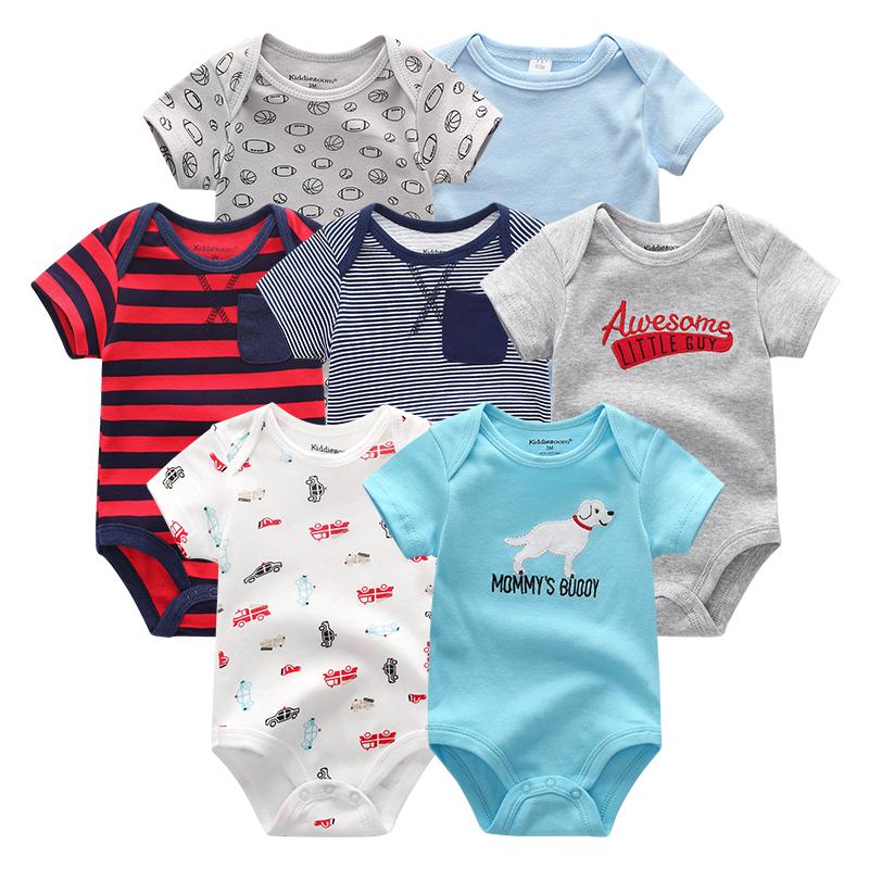 7 Teile/sätze Baby Kleidung Mode Kurzarm Baumwolle Neugeborenes Baby Mädchen Kleidung Cartoon Infantil Strampler Overalls roupas de bebe 3M von Joom DACH
