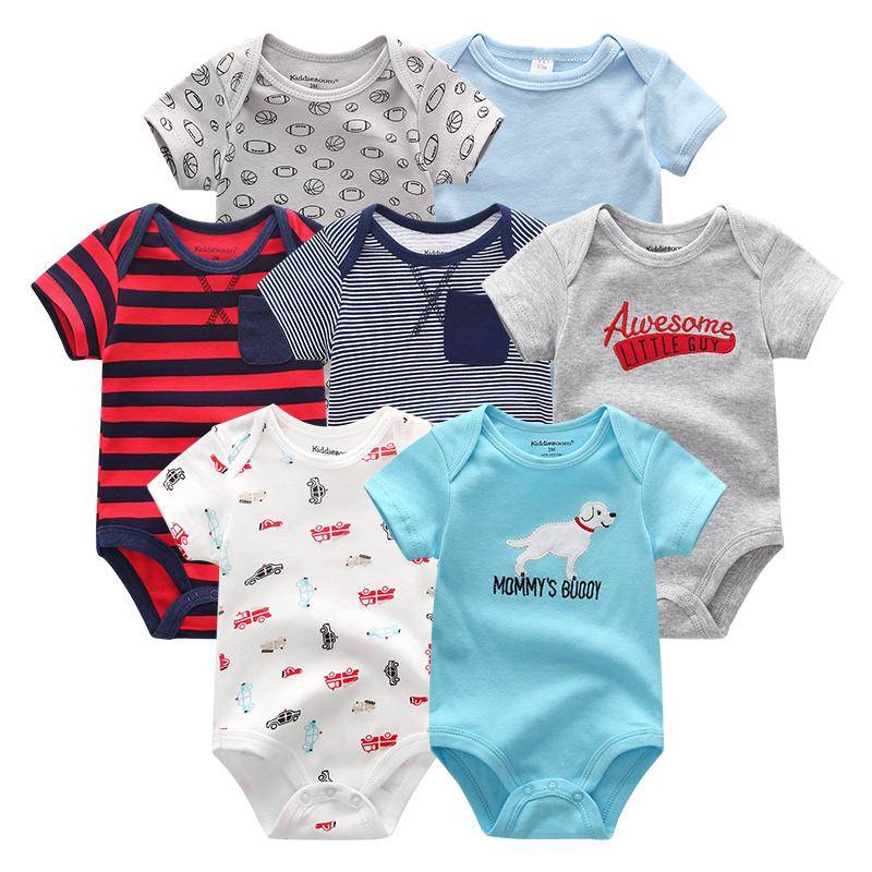 7 Teile/sätze Baby Kleidung Mode Kurzarm Baumwolle Neugeborenes Baby Mädchen Kleidung Cartoon Infantil Strampler Overalls roupas de bebe 3M von Joom DACH
