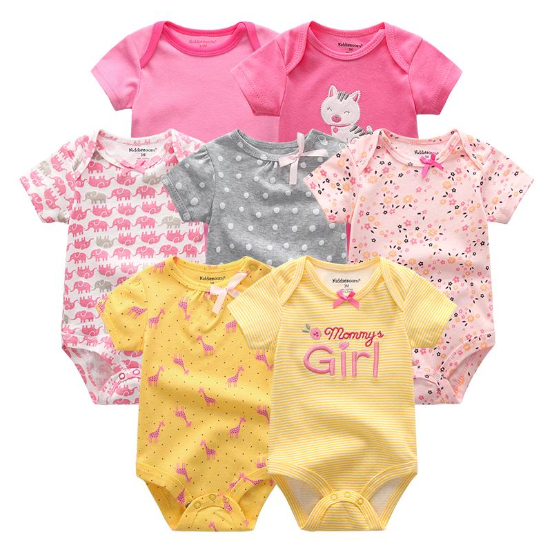 7 Teile/sätze Baby Kleidung Mode Kurzarm Baumwolle Neugeborenes Baby Mädchen Kleidung Cartoon Infantil Strampler Overalls roupas de bebe 3M von Joom DACH
