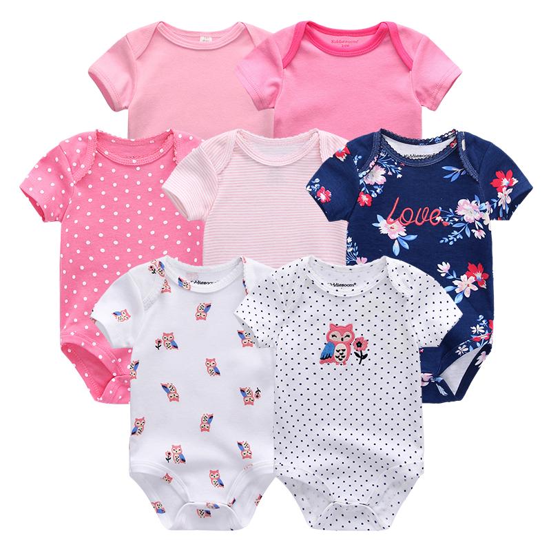 7 Teile/sätze Baby Kleidung Mode Kurzarm Baumwolle Neugeborenes Baby Mädchen Kleidung Cartoon Infantil Strampler Overalls roupas de bebe 3M von Joom DACH