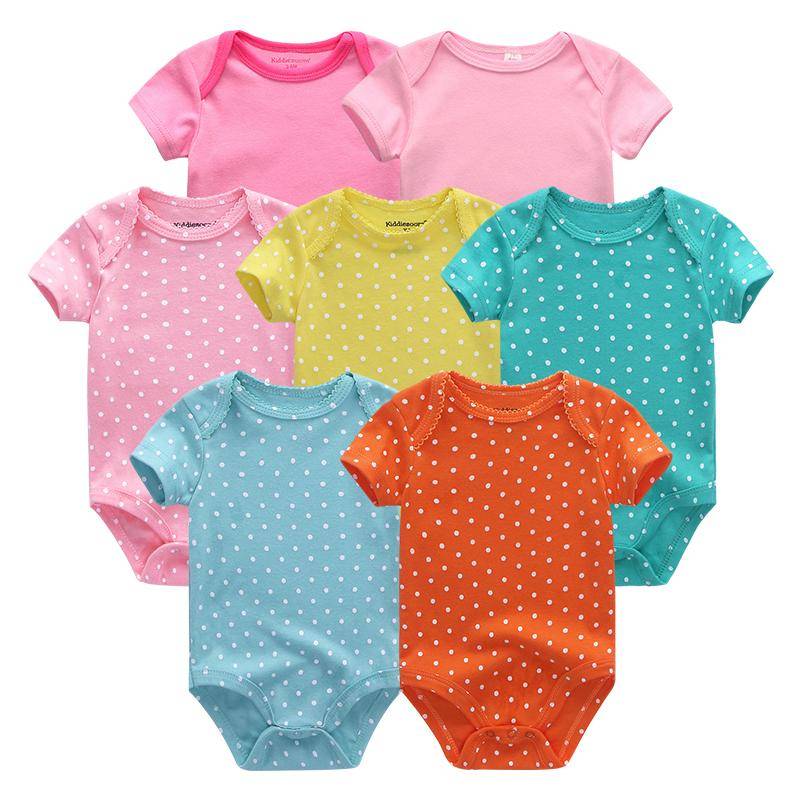 7 Teile/sätze Baby Kleidung Mode Kurzarm Baumwolle Neugeborenes Baby Mädchen Kleidung Cartoon Infantil Strampler Overalls roupas de bebe 3M von Joom DACH