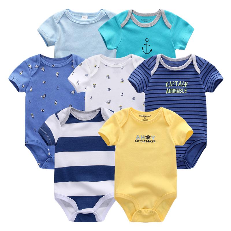 7 Teile/sätze Baby Kleidung Mode Kurzarm Baumwolle Neugeborenes Baby Mädchen Kleidung Cartoon Infantil Strampler Overalls roupas de bebe 3M von Joom DACH