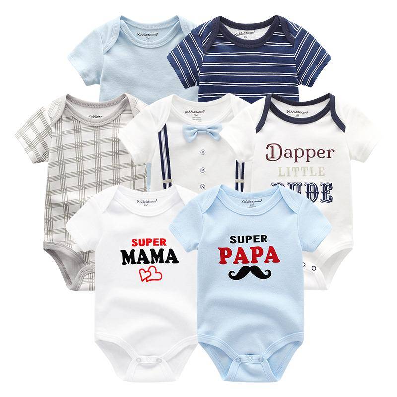 7 Teile/sätze Baby Kleidung Mode Kurzarm Baumwolle Neugeborenes Baby Mädchen Kleidung Cartoon Infantil Strampler Overalls roupas de bebe 3M von Joom DACH